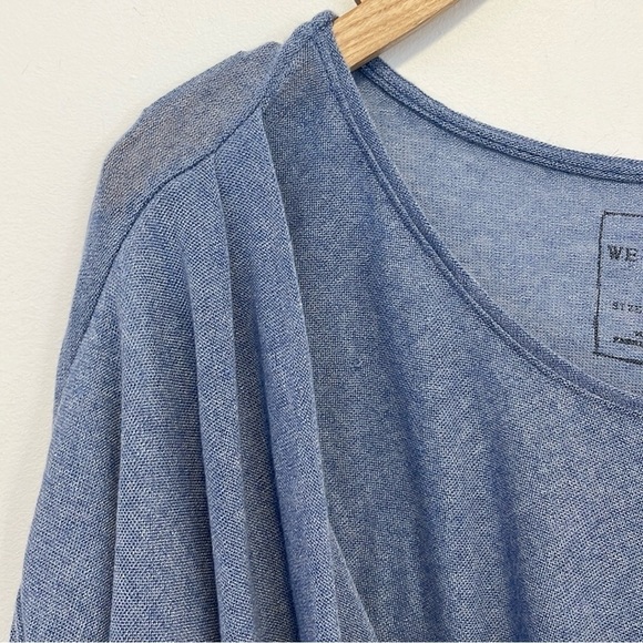 We the Free by Free People Light Blue Drapey Long Sleeve Top , sz XS - Picture 4 of 7